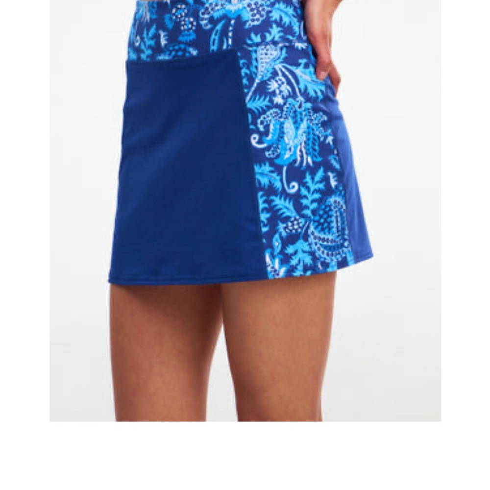 Roller Rabbit Blue Floral Mini Skirt